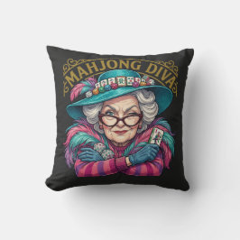 Mahjong Diva Funny Women's Kussen