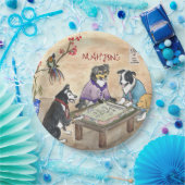 Mahjong Dogs - Papieren Bordje (Feest)