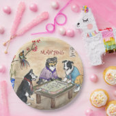 Mahjong Dogs - Papieren Bordje (Feest)