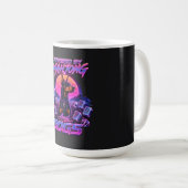 Mahjong & Dogs Synthwave Doberman Kunst Koffiemok (Voorkant rechts)
