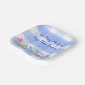 Mahjong Dot Crack Bam Watercolor Flower Papieren Bordje (Gebogen)