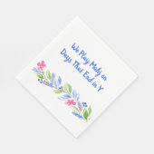 Mahjong Dot Crack Bam Watercolor Flower Servet (Hoek)