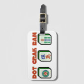 Mahjong Dot Crak Bam Bagagelabel (Voorkant (verticaal))