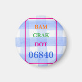 Mahjong Dot Crak Bam Blauw Postcode controleren Magneet (Voorkant)