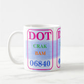 Mahjong Dot Crak Bam Bold Kleuren Waterverf Check Koffiemok (Links)