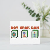 Mahjong Dot Crak Bam Briefkaart (Staand voorkant)