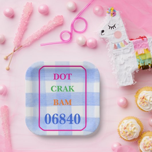 Mahjong Dot Crak Bam Papieren Bordje (Feest)