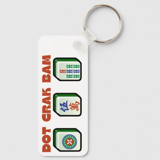 Mahjong Dot Crak Bam Sleutelhanger (Achterkant)