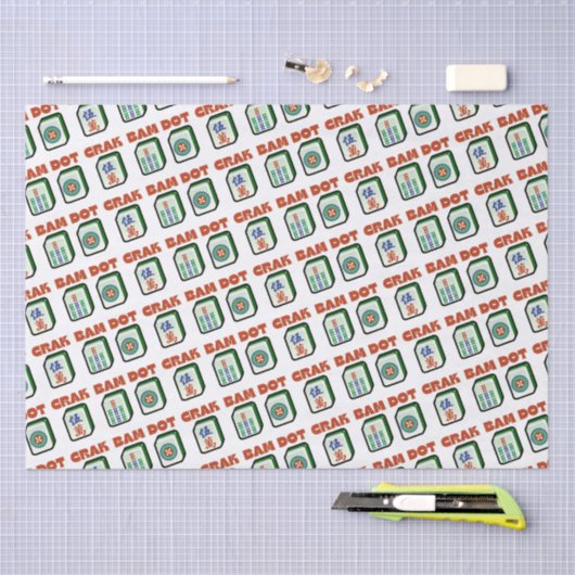 Mahjong Dot Crak Bam Tissuepapier (Craft)