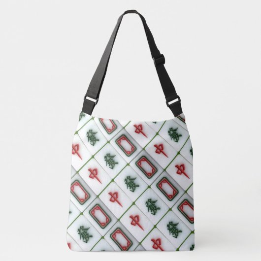 Mahjong dragons geluk crossbody tas (Voorkant)