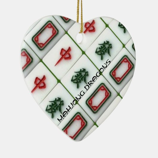 Mahjong Dragons Keramisch Ornament (Rechts)