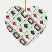 Mahjong Dragons Keramisch Ornament (Achterkant)