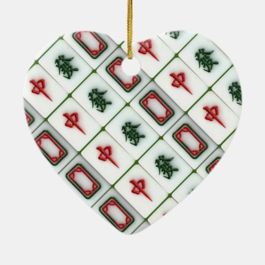 Mahjong Dragons Keramisch Ornament (Achterkant)