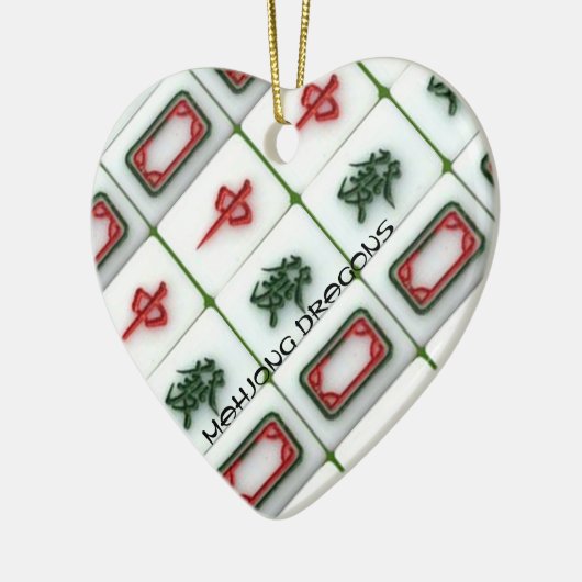 Mahjong Dragons Keramisch Ornament (Links)