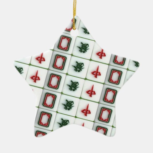 Mahjong Dragons Keramisch Ornament (Voorkant)