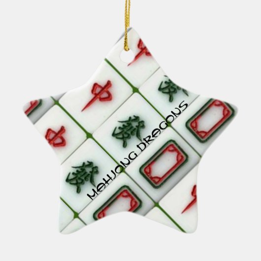 Mahjong Dragons Keramisch Ornament (Voorkant)