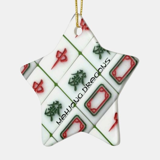 Mahjong Dragons Keramisch Ornament (Links)