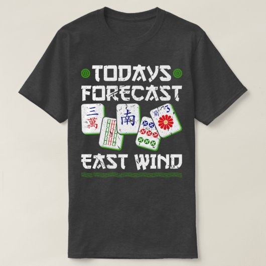 Mahjong East Wind Mah Jongg T-shirt (Design voorkant)