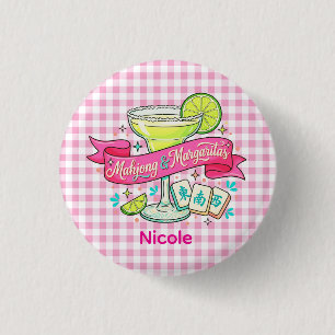 Mahjong en Margaritas Game Night Cocktail Ronde Button 3,2 Cm