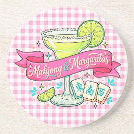Mahjong en Margaritas Game Night Cocktail Zandsteen Onderzetter