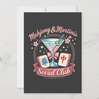 Mahjong en Martinis Sociale Club Kaart