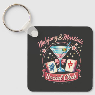Mahjong en Martinis Sociale Club Sleutelhanger