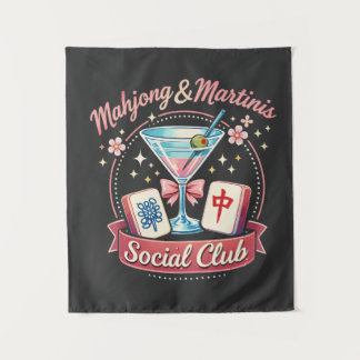 Mahjong en Martinis Sociale Club Wandkleed