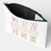 Mahjong en Monogrammen Coquette Bamboe Strikken Etui (Open)