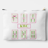 Mahjong en Monogrammen Coquette Bamboe Strikken Etui (Achterkant)