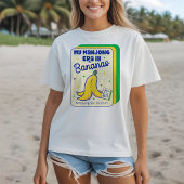 Mahjong Era Banaan Schil Game Tile T-Shirt