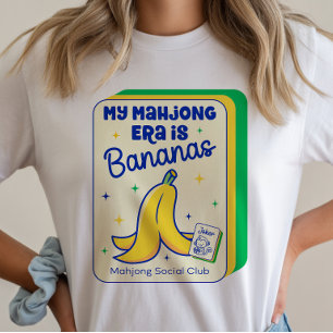 Mahjong Era Banaan Schil Game Tile T-Shirt