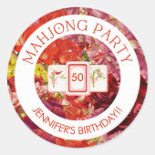 Mahjong Floral  Sticker (Voorkant)