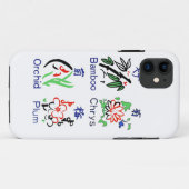 Mahjong Flower Suits, Blue, Red, Green, Black on W Case-Mate iPhone Case (Achterkant (horizontaal))
