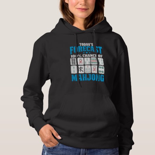 Mahjong Forecast Mah Jong Boardgame Lover Hoodie (Voorkant)