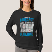 Mahjong Forecast Mah Jong Boardgame Lover T-shirt (Voorkant)