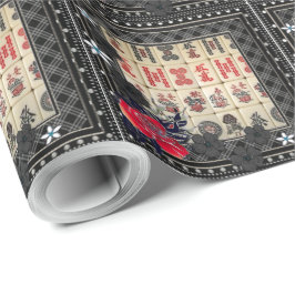 Mahjong framed cadeaupapier