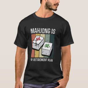 Mahjong Funny Gezegde Lucky Mah-Jongg Spelspeler V T-shirt