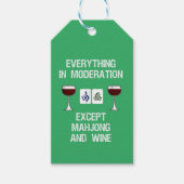 Mahjong Funny Wine Moderation Cadeaulabel (Voorkant)