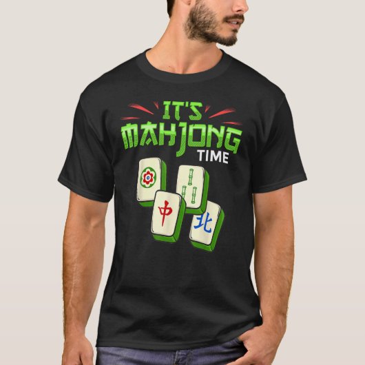 Mahjong Game Mah Jongg Online Player Tile T-shirt (Voorkant)