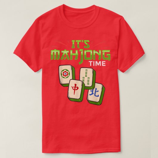 Mahjong Game Mah Jongg Online Player Tile T-shirt (Design voorkant)