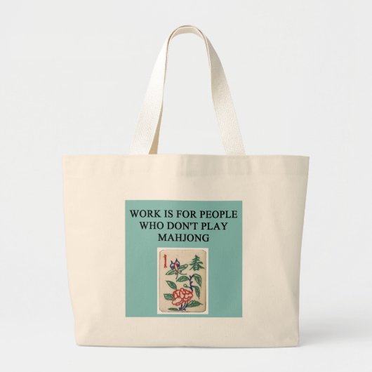 mahjong game player grote tote bag (Voorkant)