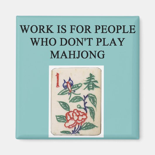 mahjong game player magneet (Voorkant)