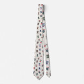 MahJong game tegel-symbolen ontwerpen Stropdas (Voorkant)