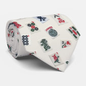 MahJong game tegel-symbolen ontwerpen Stropdas (Opgerold)