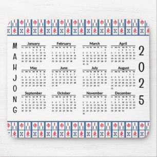 Mahjong Game Tegels 2025 Kalender Mousepad Muismat