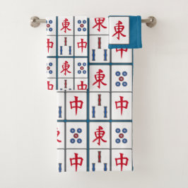 Mahjong Game Tegels Design Bad Handdoek