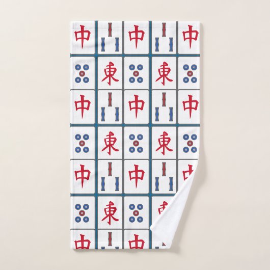 Mahjong Game Tegels Design Bad Handdoek (Handdoek)