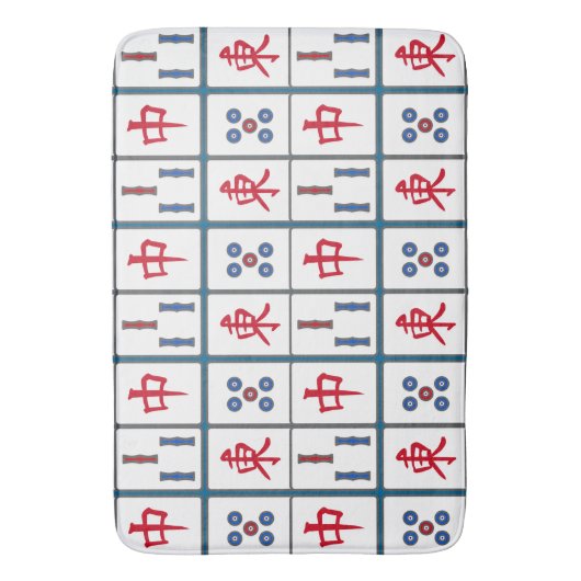 Mahjong Game Tegels Design Badmat (Voorkant Verticaal)