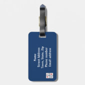 Mahjong Game Tegels Design Bagagelabel (Achterkant verticaal)