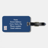 Mahjong Game Tegels Design Bagagelabel (Achterkant horizontaal)